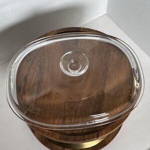 Pyrex F12C Replacement Lid Clear Oval "Ribbed" Casserole Corning Ware